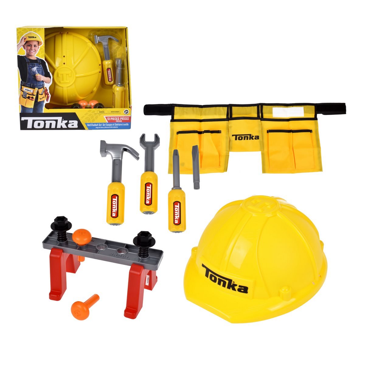 Playset Cinturón De Herramientas Con Casco Tonka